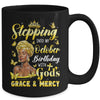 Stepping Into My October Birthday Afro Woman Religious Bday Mug | teecentury