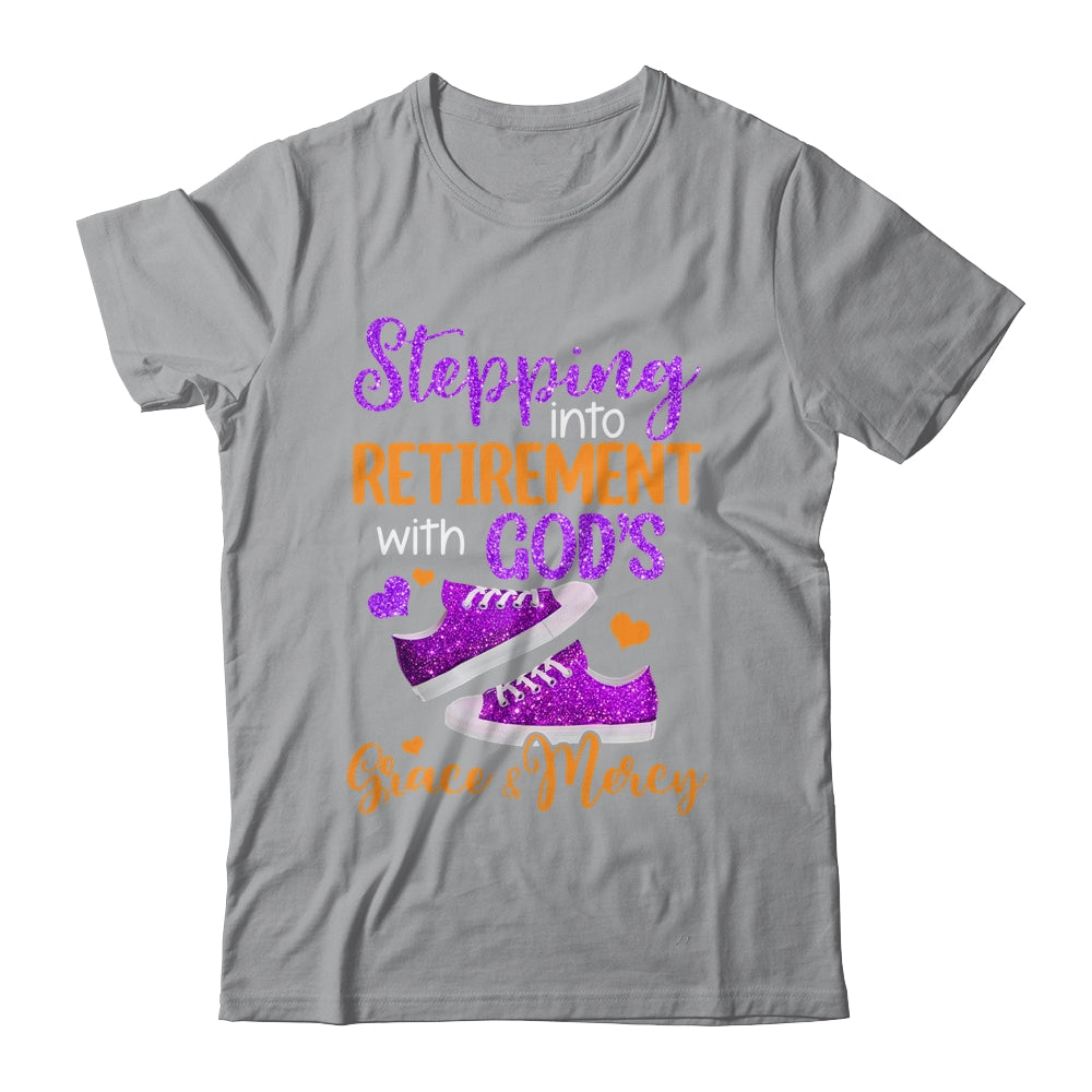 Stepping Into My Retirement With God's Grace And Mercy Shirt & Tank Top | teecentury