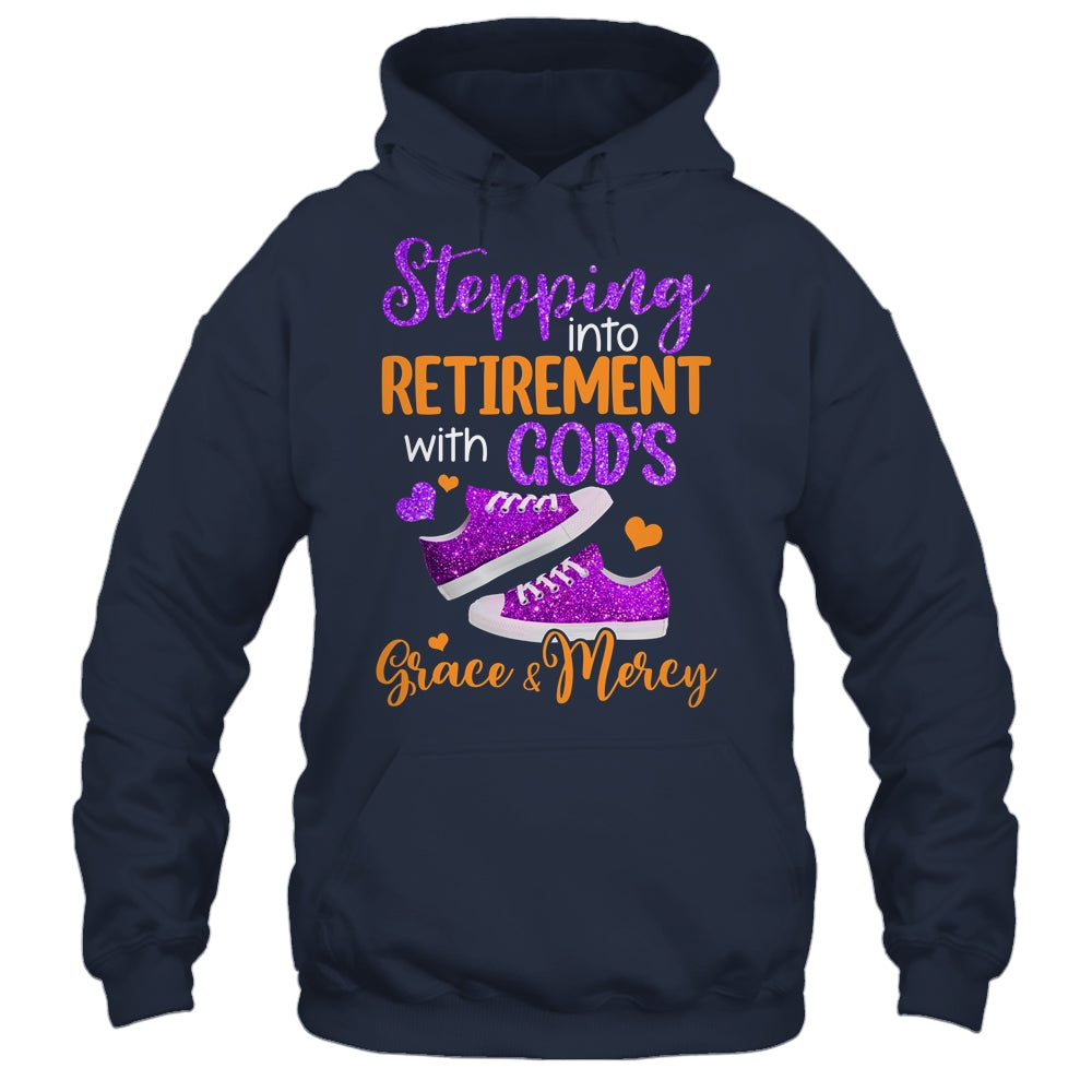Stepping Into My Retirement With God's Grace And Mercy Shirt & Tank Top | teecentury