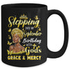 Stepping Into My September Birthday Afro Woman Religious Bday Mug | teecentury