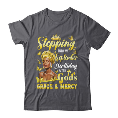 Stepping Into My September Birthday Afro Woman Religious Bday Shirt & Tank Top | teecentury