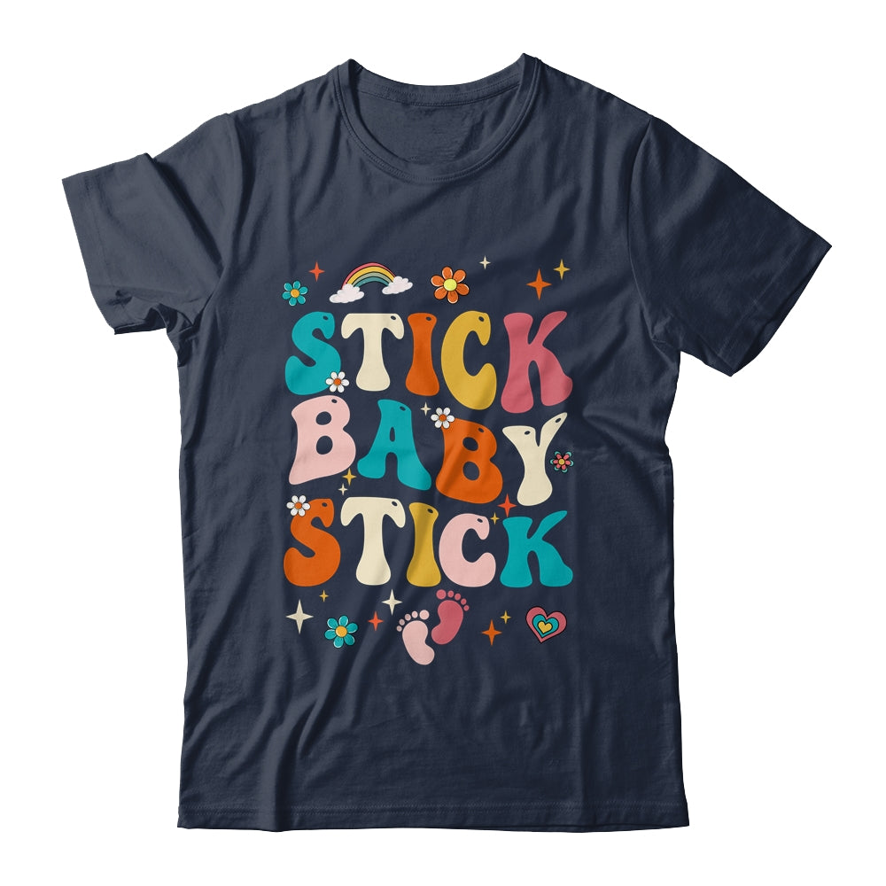 Stick Baby Stick Funny IVF Transfer Day IVF Couple Groovy Shirt & Tank Top | teecentury