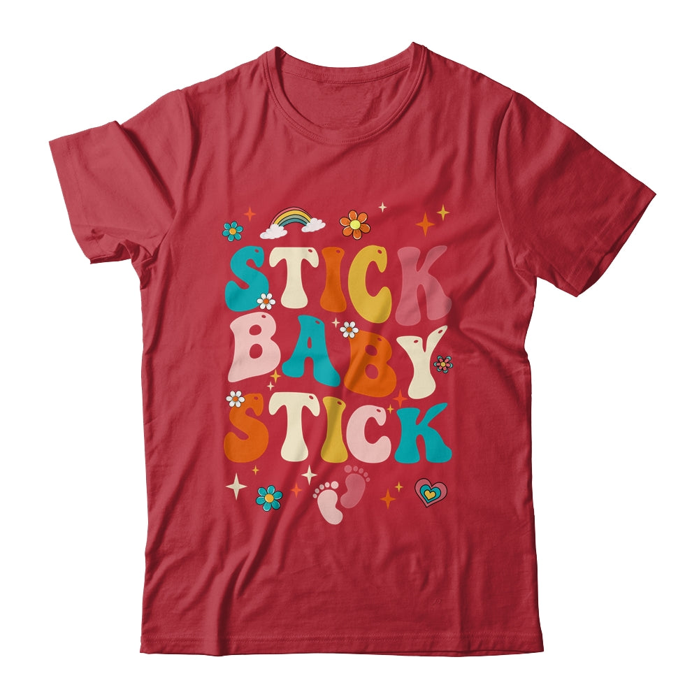 Stick Baby Stick Funny IVF Transfer Day IVF Couple Groovy Shirt & Tank Top | teecentury