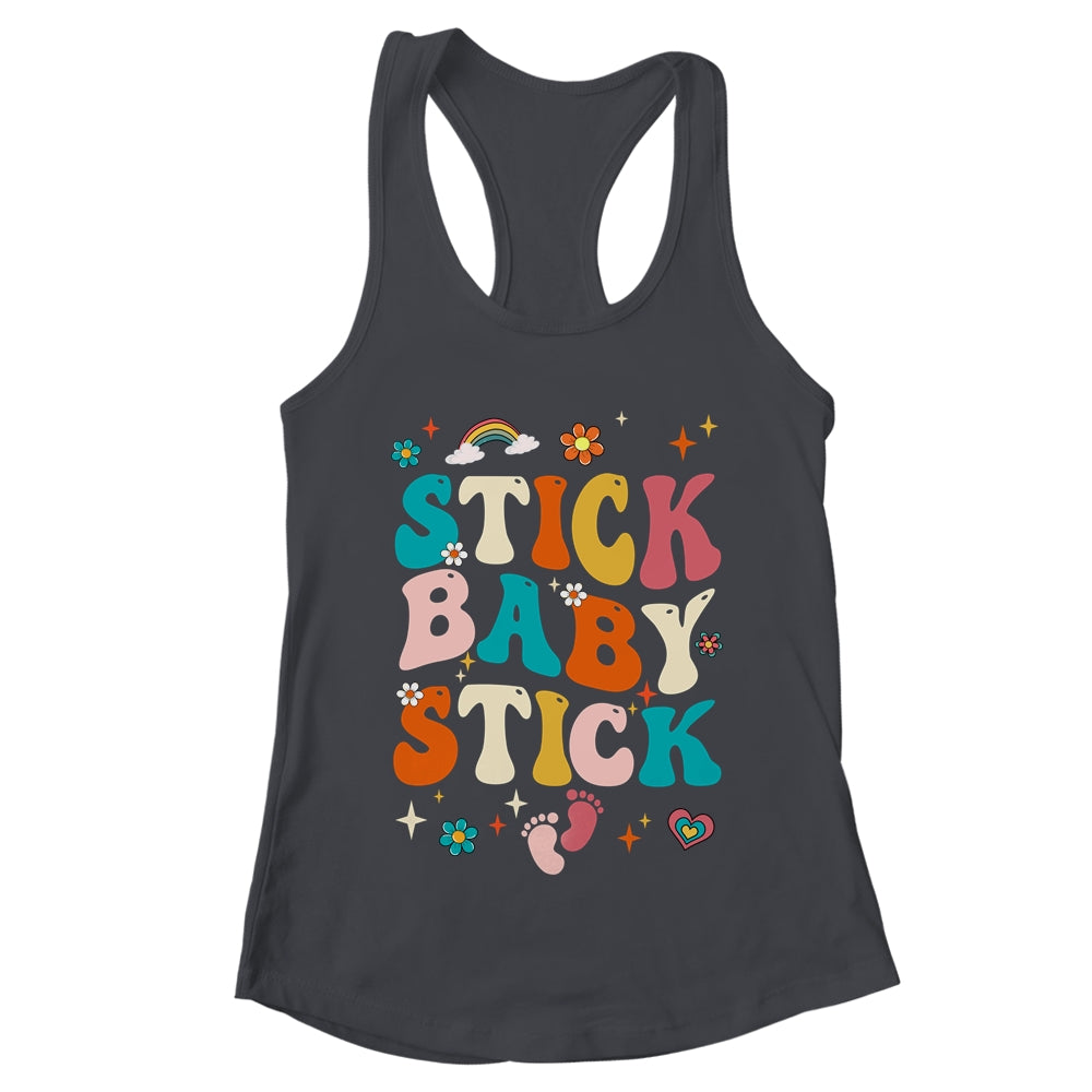 Stick Baby Stick Funny IVF Transfer Day IVF Couple Groovy Shirt & Tank Top | teecentury
