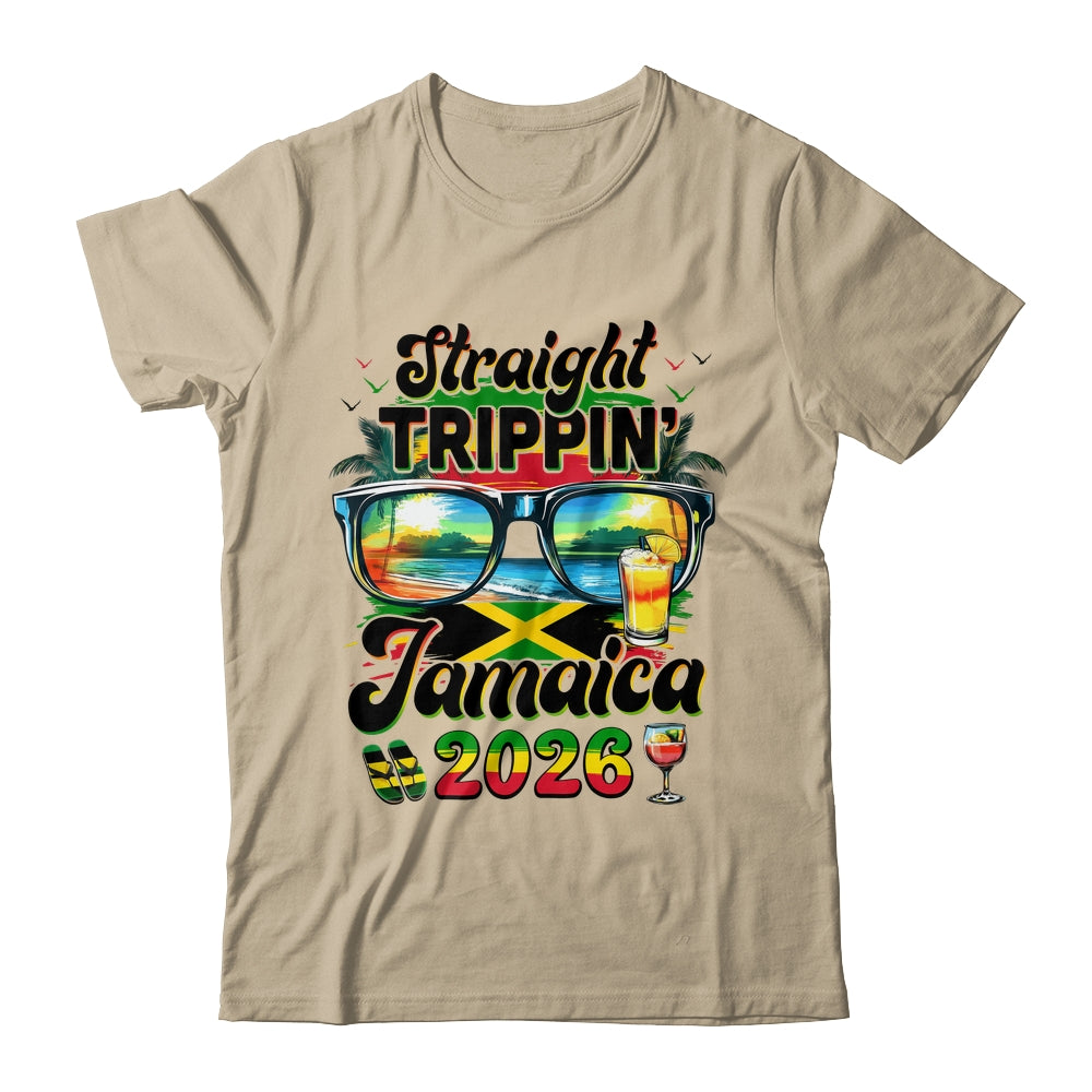 Straight Trippin' Jamaica Family Vacation Girls Trip 2026 Shirt & Tank Top | teecentury