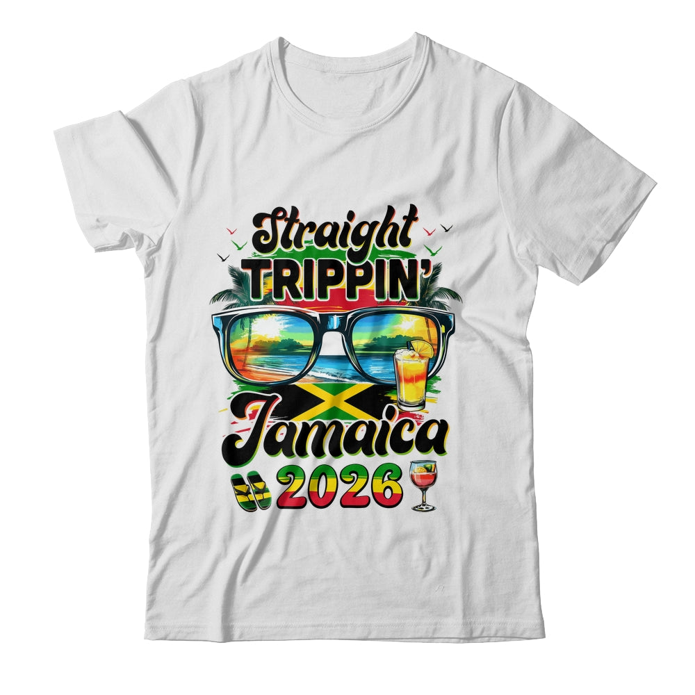 Straight Trippin' Jamaica Family Vacation Girls Trip 2026 Shirt & Tank Top | teecentury