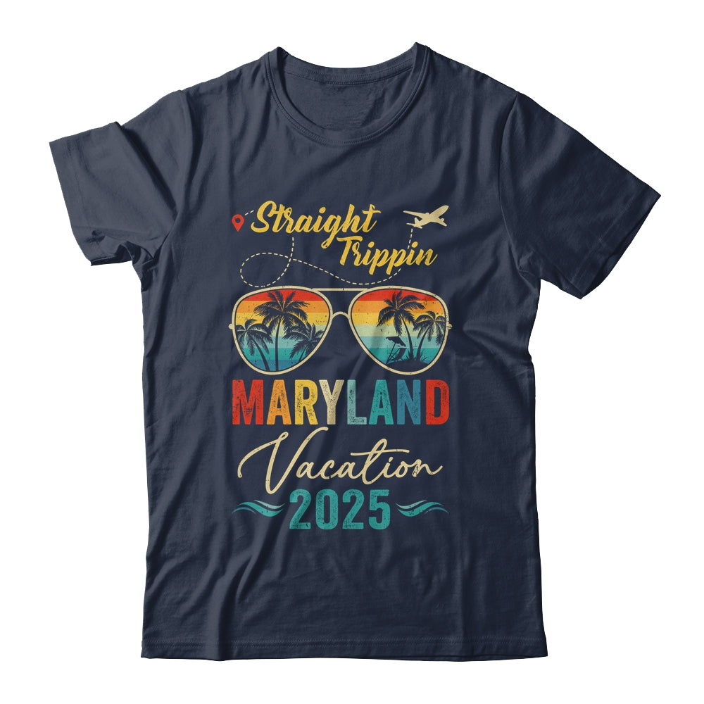 Straight Trippin Maryland 2025 Family Summer Vacation Shirt & Tank Top | teecentury