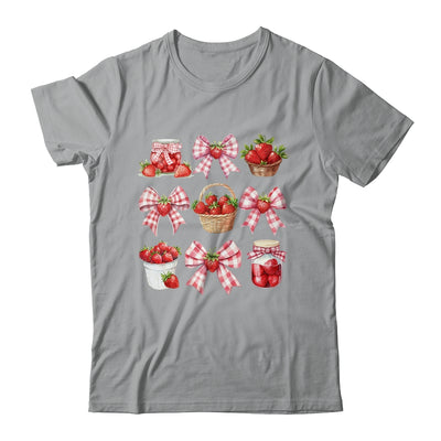 Strawberry Bow Coquette Bow Strawberries Festival Girls Women Shirt & Tank Top | teecentury