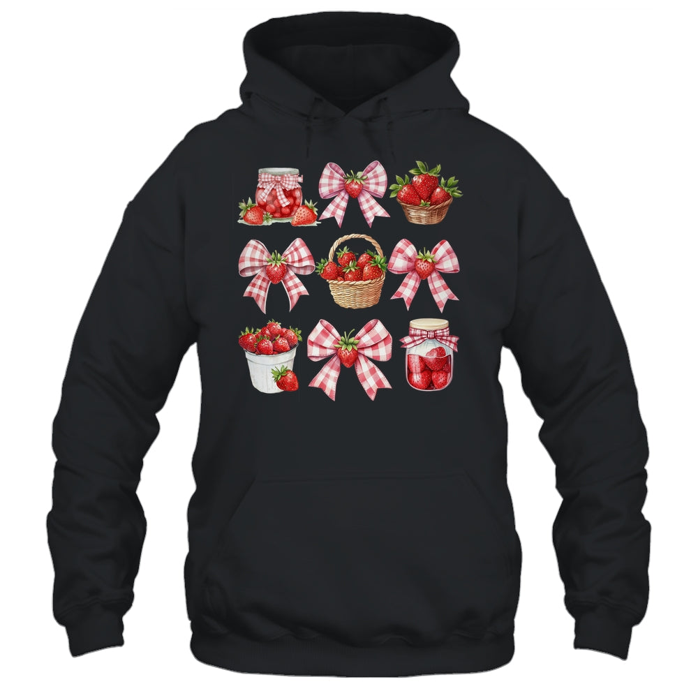 Strawberry Bow Coquette Bow Strawberries Festival Girls Women Shirt & Tank Top | teecentury
