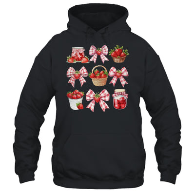 Strawberry Bow Coquette Bow Strawberries Festival Girls Women Shirt & Tank Top | teecentury