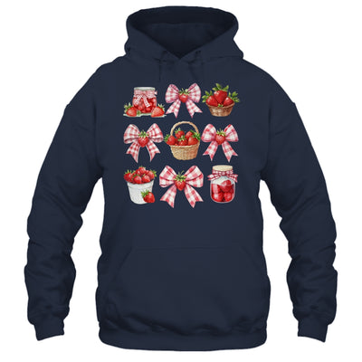 Strawberry Bow Coquette Bow Strawberries Festival Girls Women Shirt & Tank Top | teecentury