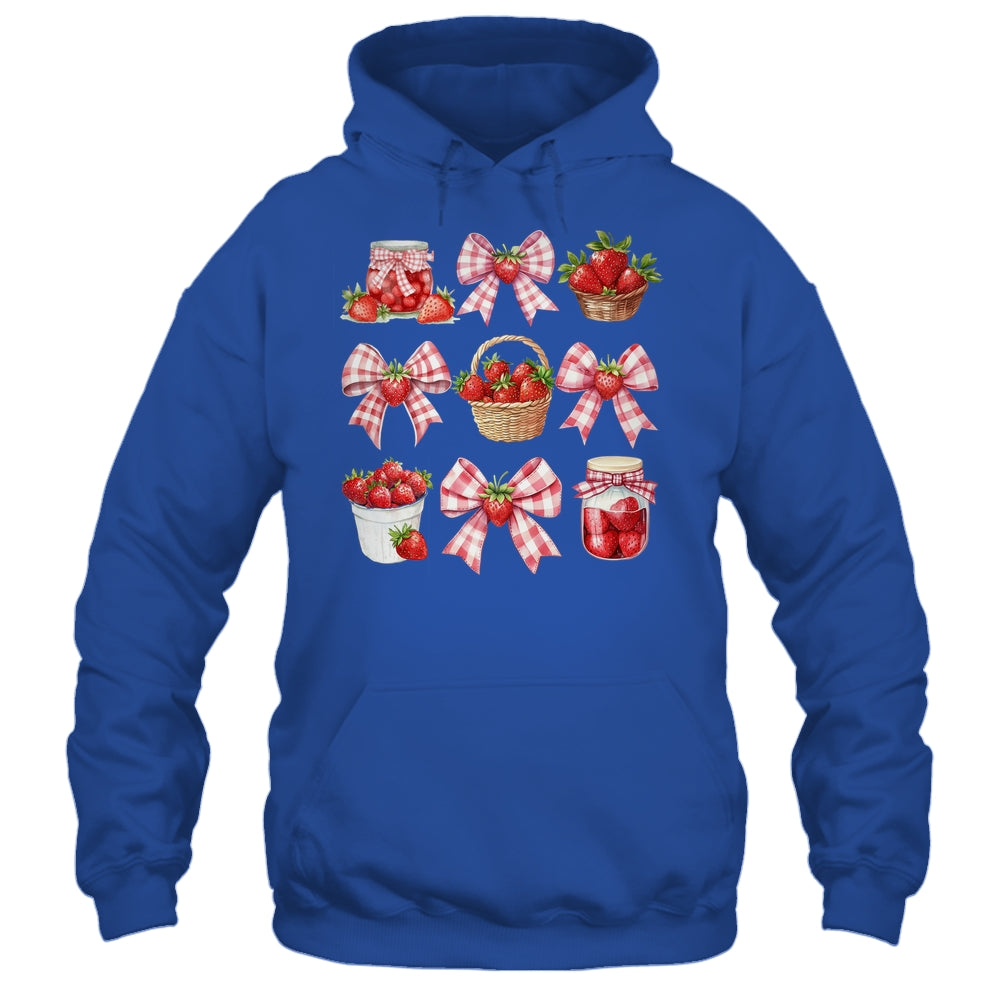 Strawberry Bow Coquette Bow Strawberries Festival Girls Women Shirt & Tank Top | teecentury