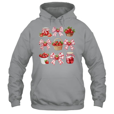 Strawberry Bow Coquette Bow Strawberries Festival Girls Women Shirt & Tank Top | teecentury
