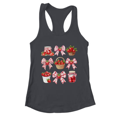 Strawberry Bow Coquette Bow Strawberries Festival Girls Women Shirt & Tank Top | teecentury