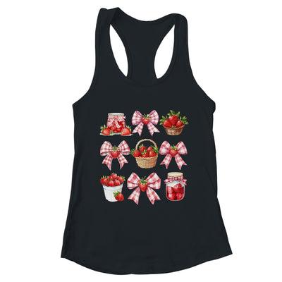 Strawberry Bow Coquette Bow Strawberries Festival Girls Women Shirt & Tank Top | teecentury