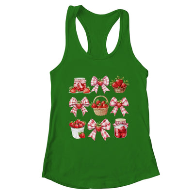 Strawberry Bow Coquette Bow Strawberries Festival Girls Women Shirt & Tank Top | teecentury