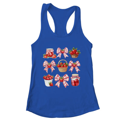 Strawberry Bow Coquette Bow Strawberries Festival Girls Women Shirt & Tank Top | teecentury