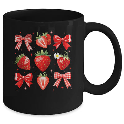 Strawberry Coquette Bow Strawberries Festival Girls Women Mug | teecentury