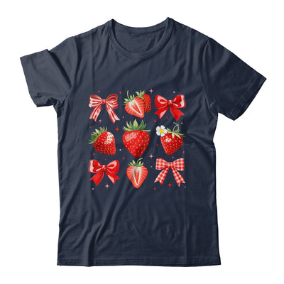 Strawberry Coquette Bow Strawberries Festival Girls Women Shirt & Tank Top | teecentury