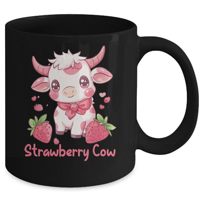 Strawberry Cow Kawaii Anime Strawberry Milk For Girls Kids Mug | teecentury