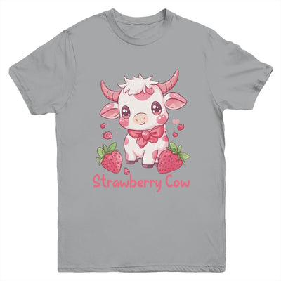 Strawberry Cow Kawaii Anime Strawberry Milk For Girls Kids Youth Shirt | teecentury