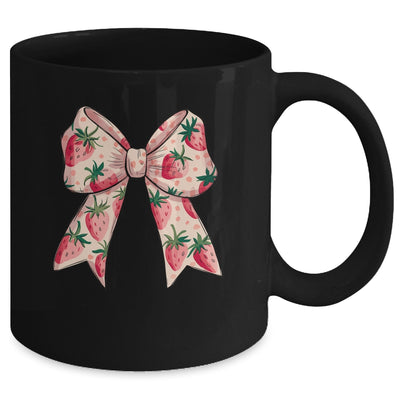 Strawberry Festival Coquette Bow Berry Fruit Season Mug | teecentury