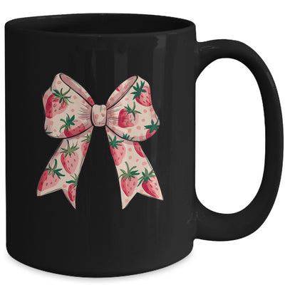 Strawberry Festival Coquette Bow Berry Fruit Season Mug | teecentury