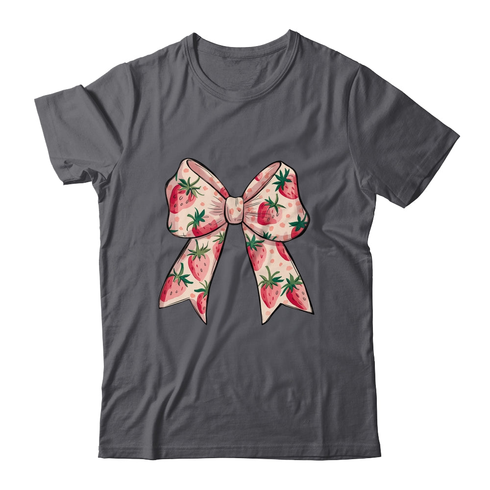 Strawberry Festival Coquette Bow Berry Fruit Season Shirt & Tank Top | teecentury