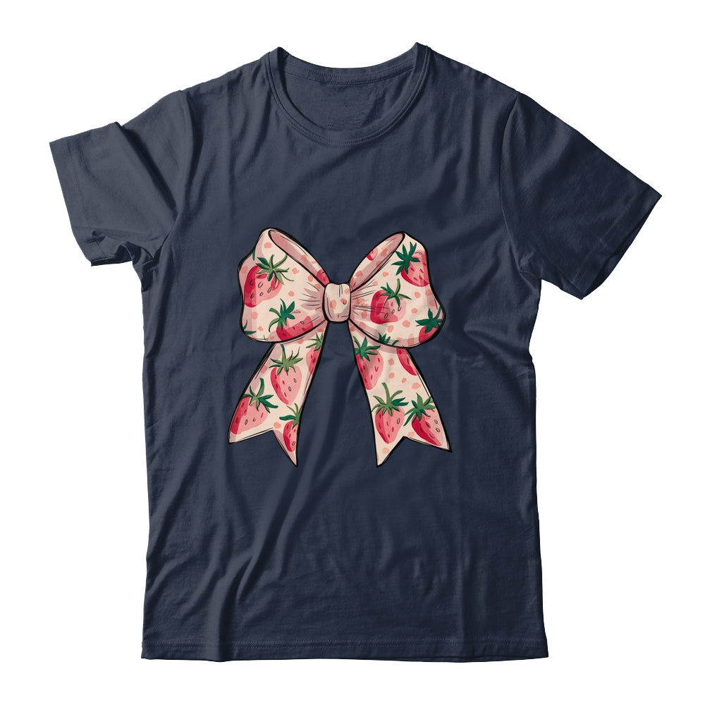Strawberry Festival Coquette Bow Berry Fruit Season Shirt & Tank Top | teecentury