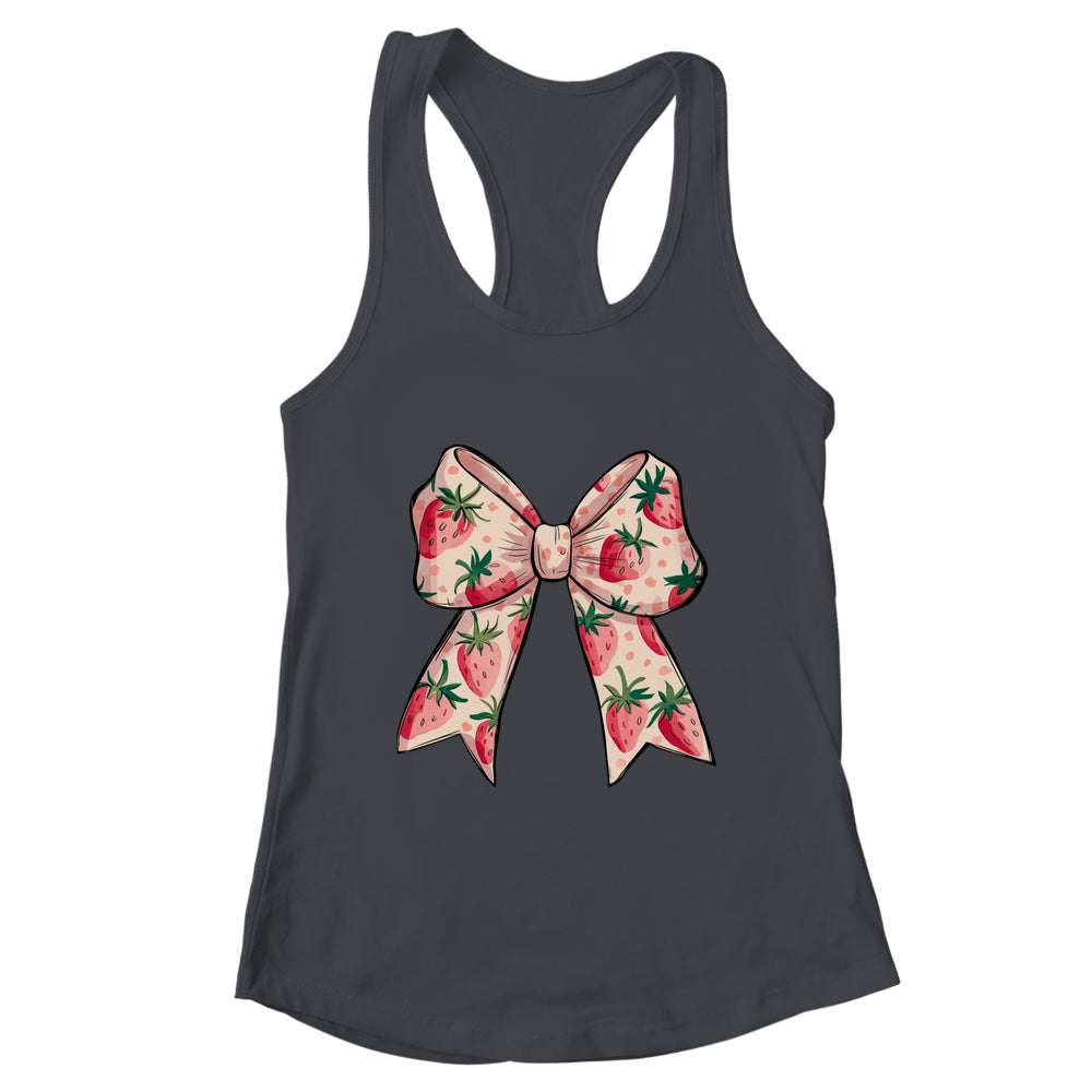 Strawberry Festival Coquette Bow Berry Fruit Season Shirt & Tank Top | teecentury
