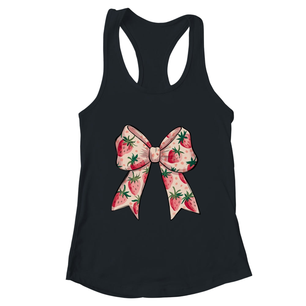 Strawberry Festival Coquette Bow Berry Fruit Season Shirt & Tank Top | teecentury