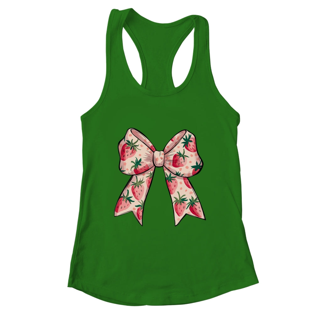 Strawberry Festival Coquette Bow Berry Fruit Season Shirt & Tank Top | teecentury