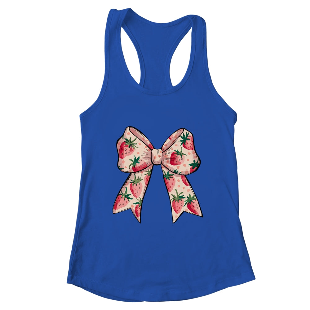 Strawberry Festival Coquette Bow Berry Fruit Season Shirt & Tank Top | teecentury