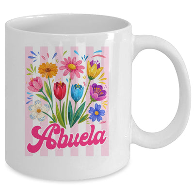 Striped Abuela Wildflowers Coquette Bow Floral Mothers Day Mug | teecentury