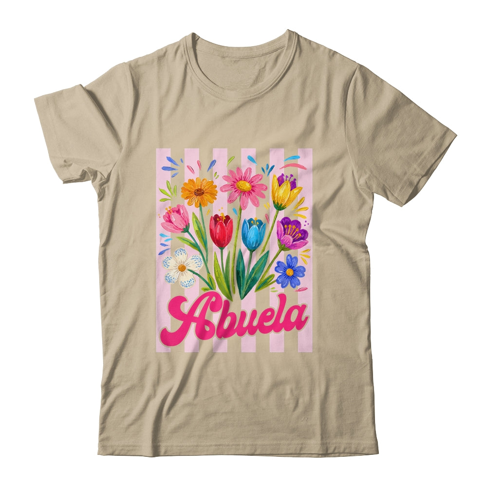 Striped Abuela Wildflowers Coquette Bow Floral Mothers Day Shirt & Tank Top | teecentury