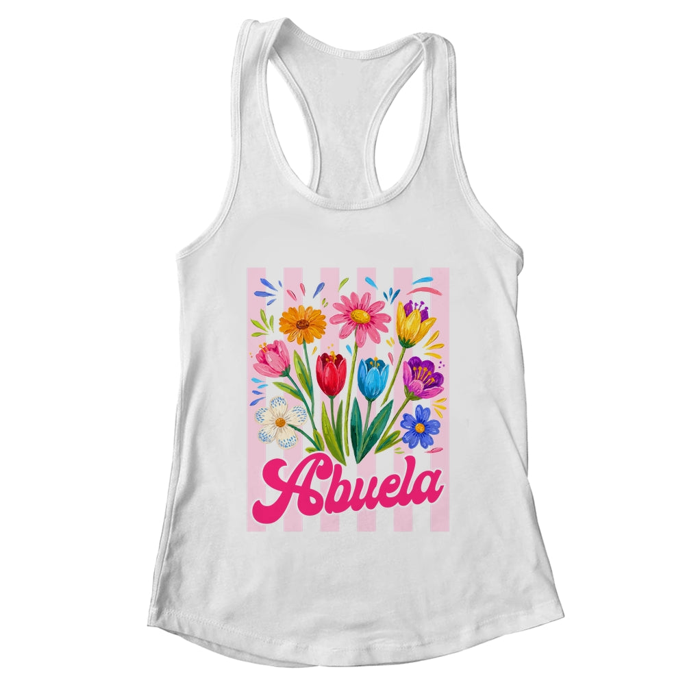 Striped Abuela Wildflowers Coquette Bow Floral Mothers Day Shirt & Tank Top | teecentury