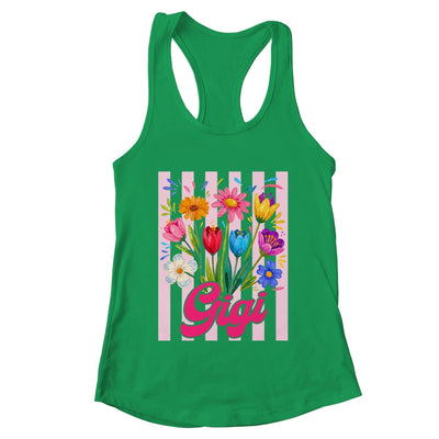 Striped Gigi Wildflowers Coquette Bow Floral Mothers Day Shirt & Tank Top | teecentury