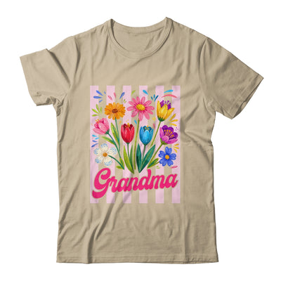 Striped Grandma Wildflowers Coquette Bow Floral Mothers Day Shirt & Tank Top | teecentury
