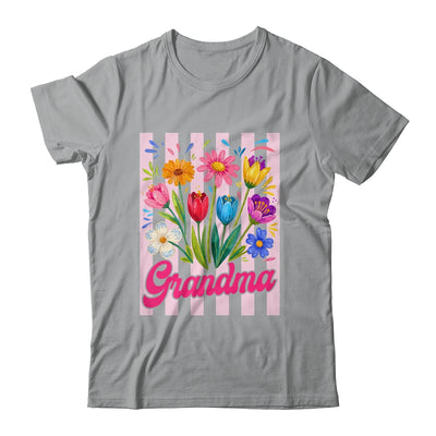 Striped Grandma Wildflowers Coquette Bow Floral Mothers Day Shirt & Tank Top | teecentury