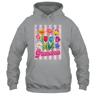 Striped Grandma Wildflowers Coquette Bow Floral Mothers Day Shirt & Tank Top | teecentury