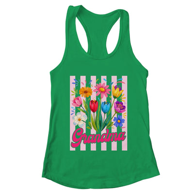 Striped Grandma Wildflowers Coquette Bow Floral Mothers Day Shirt & Tank Top | teecentury