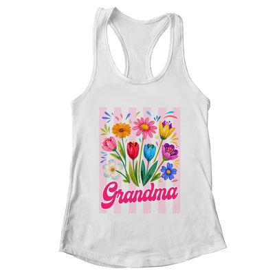 Striped Grandma Wildflowers Coquette Bow Floral Mothers Day Shirt & Tank Top | teecentury