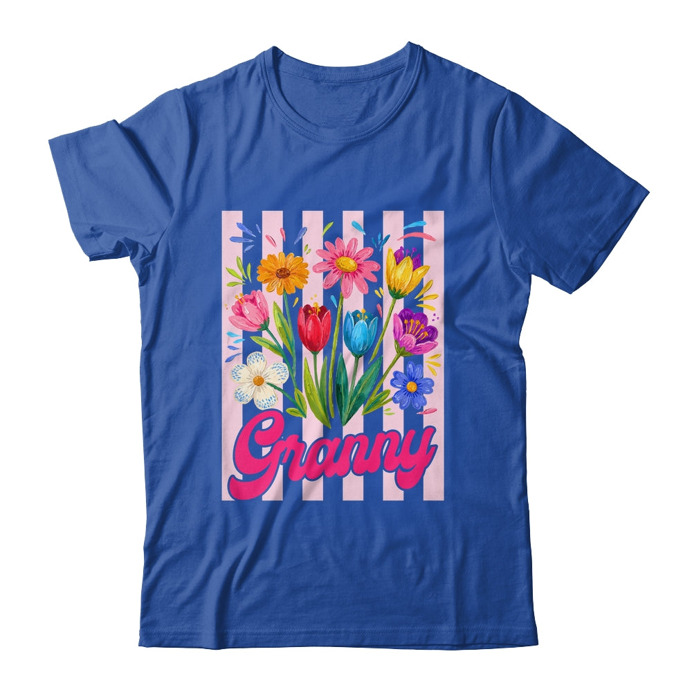 Striped Granny Wildflowers Coquette Bow Floral Mothers Day Shirt & Tank Top | teecentury