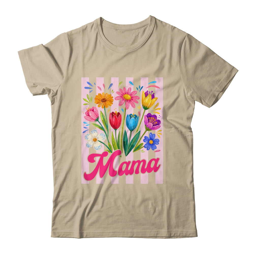 Striped Mama Wildflowers Coquette Bow Floral Mothers Day Shirt & Tank Top | teecentury