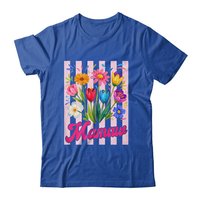 Striped Mamaw Wildflowers Coquette Bow Floral Mothers Day Shirt & Tank Top | teecentury