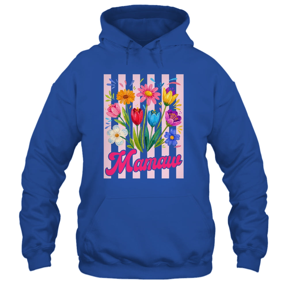 Striped Mamaw Wildflowers Coquette Bow Floral Mothers Day Shirt & Tank Top | teecentury