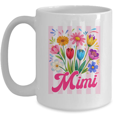 Striped Mimi Wildflowers Coquette Bow Floral Mothers Day Mug | teecentury