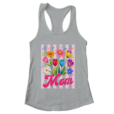 Striped Mom Wildflowers Coquette Bow Floral Mothers Day Shirt & Tank Top | teecentury