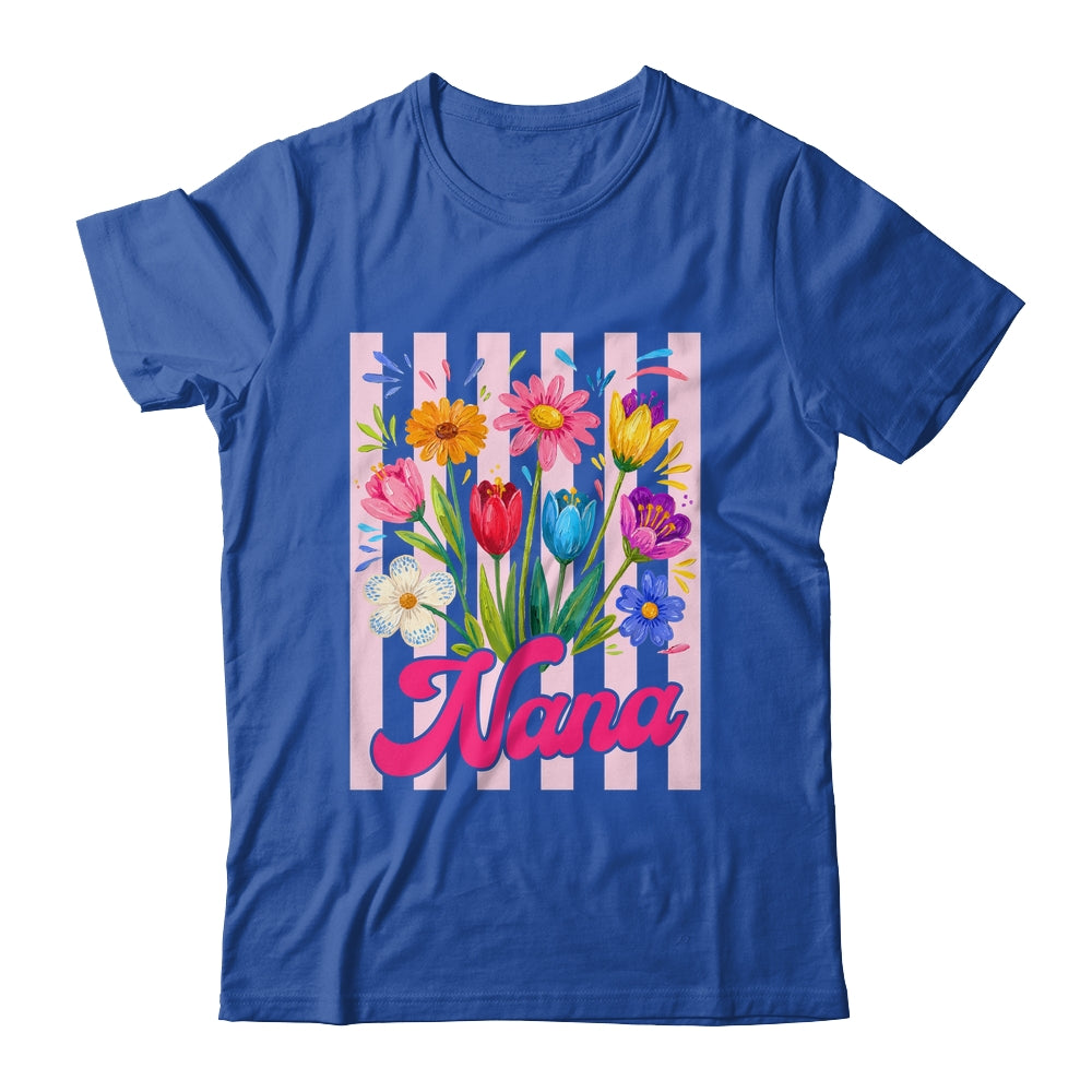 Striped Nana Wildflowers Coquette Bow Floral Mothers Day Shirt & Tank Top | teecentury