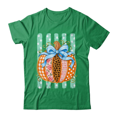 Striped Preppy Fall Autumn Pumpkin Floral Coquette Bow Women Shirt & Sweatshirt | teecentury